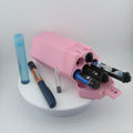 TechPod5 Travel Case - 5-Slot Bag Organizer for Insulin Pens, Peptide Pens, Needle Tips or Ice Packs (Pink)