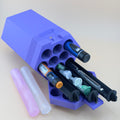 TechPod10 Travel Case - 10-Slot Bag Organizer for Insulin Pens, Peptide Pens, Needle Tips or Ice Packs (Purple)