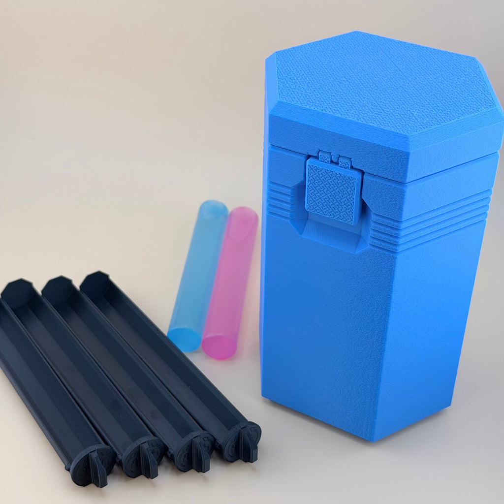 TechPod10 Travel Case - 10-Slot Bag Organizer for Insulin Pens, Peptide Pens, Needle Tips or Ice Packs (Blue)