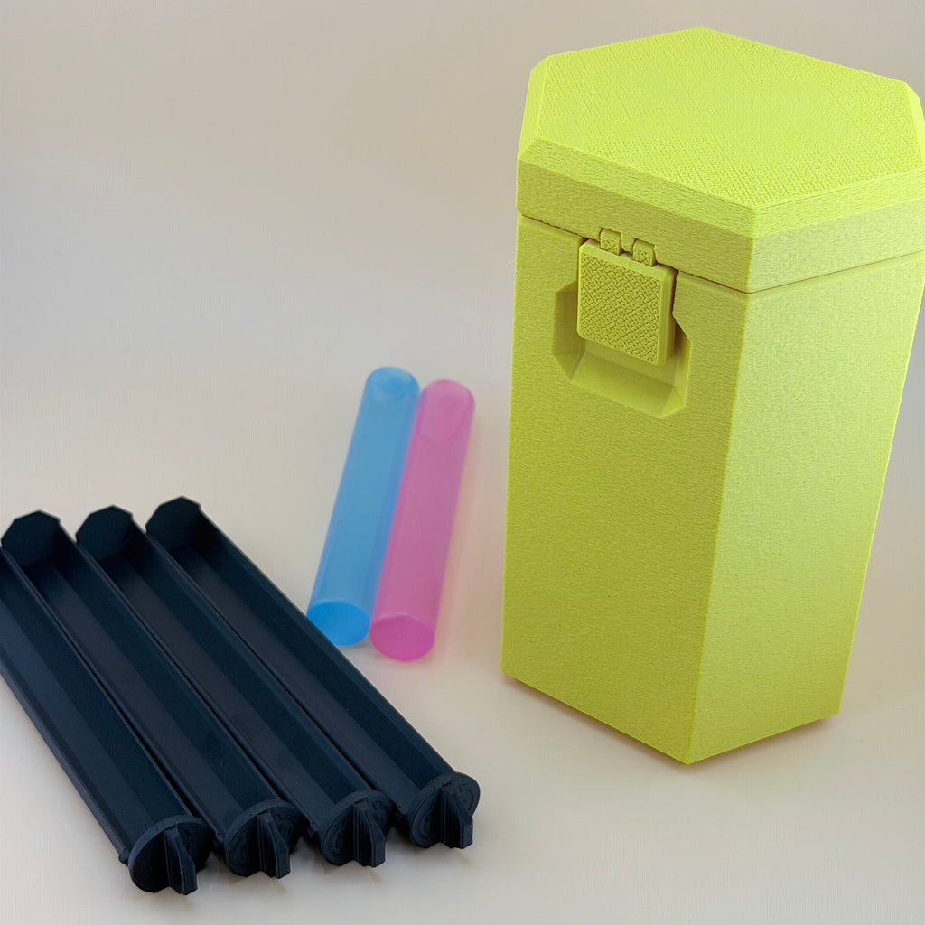 TechPod10 Travel Case - 10-Slot Bag Organizer for Insulin Pens, Peptide Pens, Needle Tips or Ice Packs (Yellow)