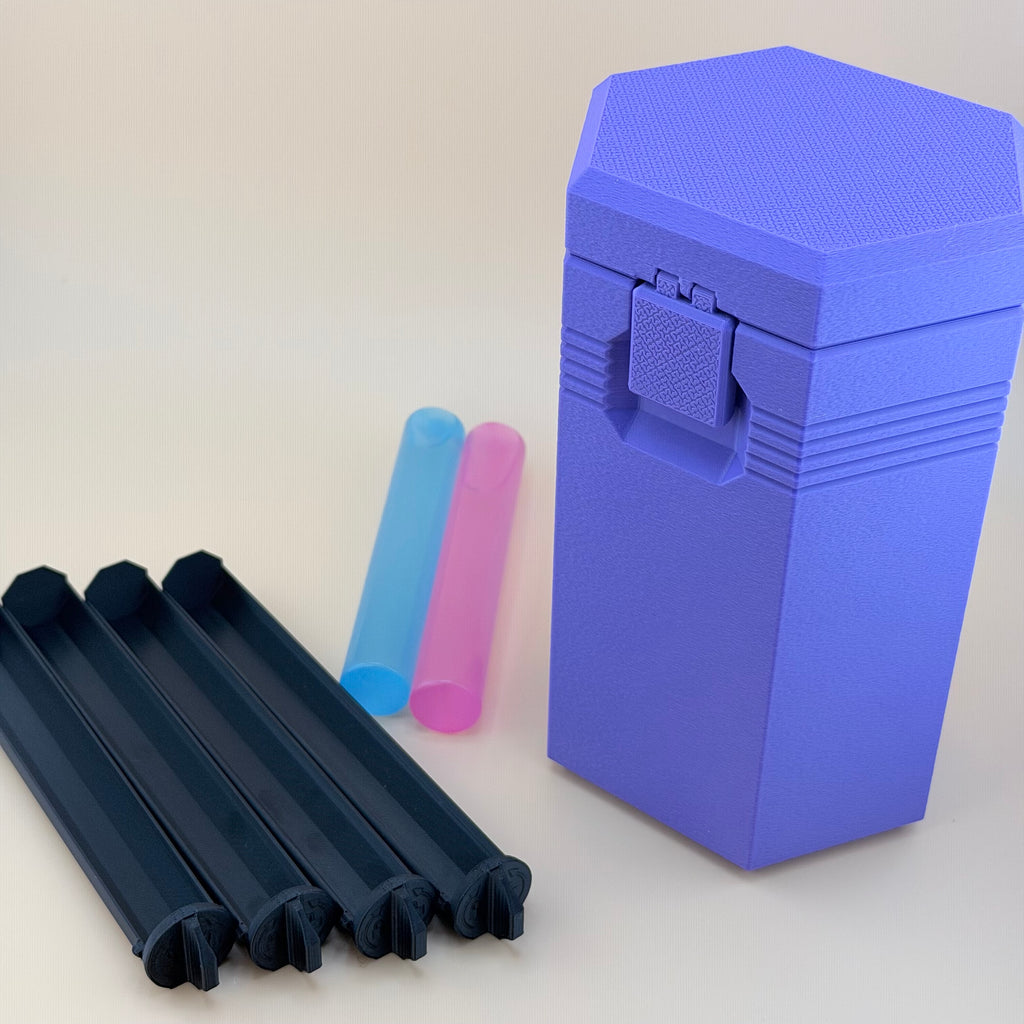 TechPod10 Travel Case - 10-Slot Bag Organizer for Insulin Pens, Peptide Pens, Needle Tips or Ice Packs (Purple)