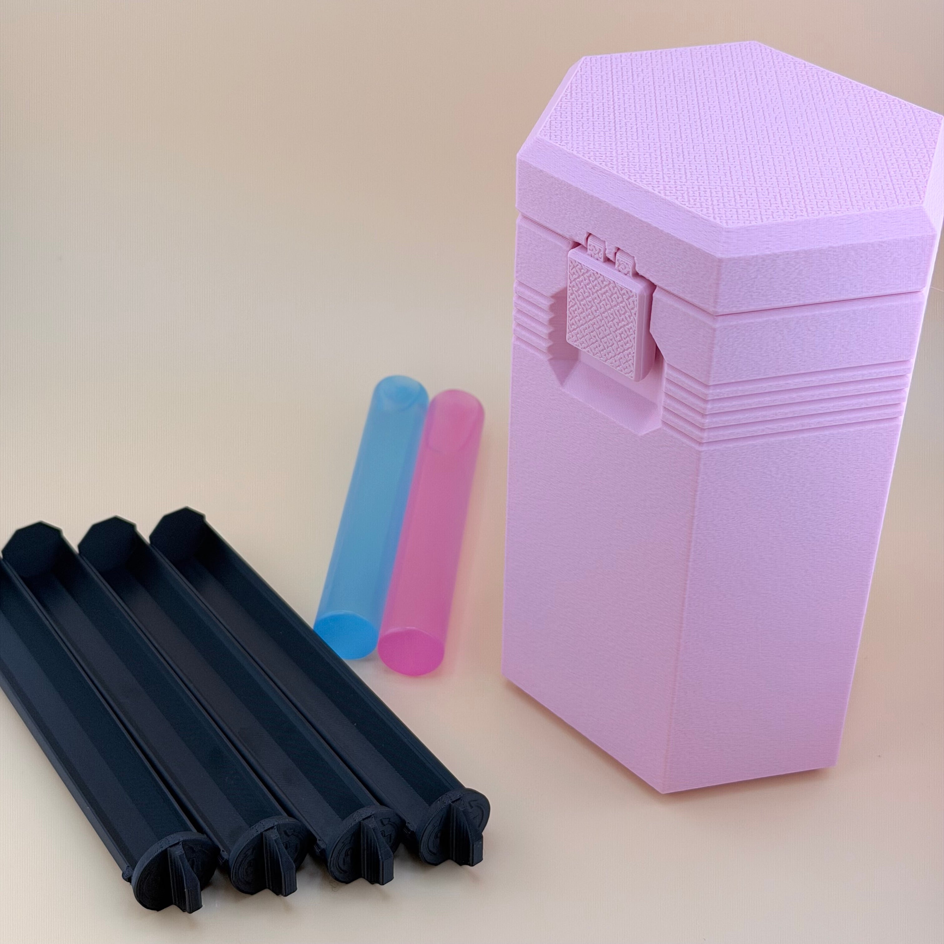 TechPod10 Travel Case - 10-Slot Bag Organizer for Insulin Pens, Peptide Pens, Needle Tips or Ice Packs (Pink)