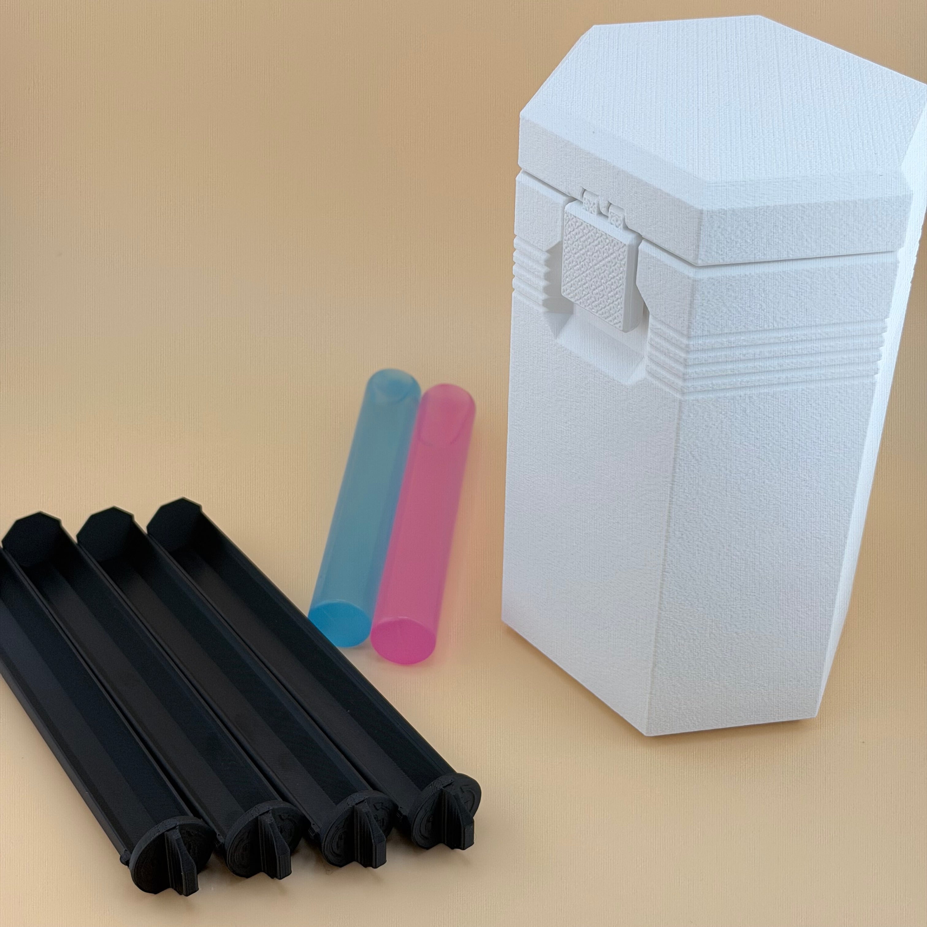 TechPod10 Travel Case - 10-Slot Bag Organizer for Insulin Pens, Peptide Pens, Needle Tips or Ice Packs (White)