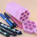 TechPod7 Travel Case - 7 Slot Bag Organizer for Insulin Pens, Peptide Pens, Needle Tips or Ice Packs (Pink)
