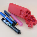 TechPod3 Travel Case - 3 Slot Bag Organizer for Insulin Pens, Peptide Pens, Needle Tips or Ice Packs (Red)