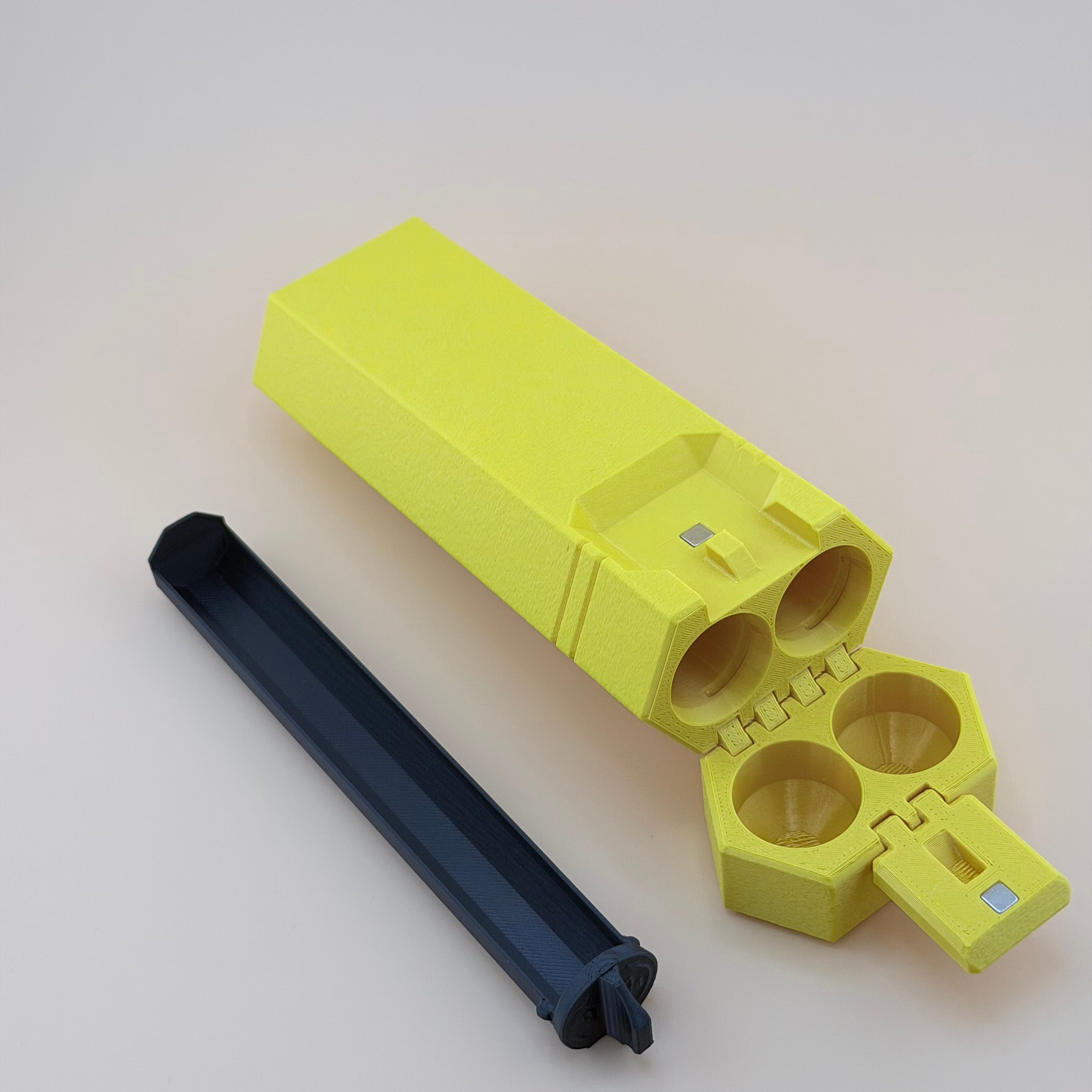 TechPod2 Travel Case - 2 Slot Bag Organizer for Insulin Pens, Peptide Pens, Needle Tips or Ice Packs (Yellow)