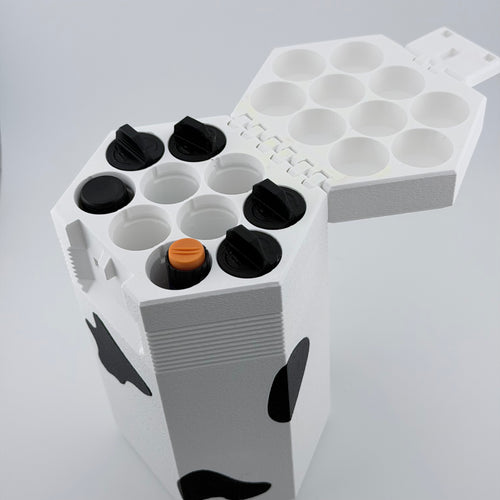 Limited Edition TechPod10 Travel Case - 5-Slot Bag Organizer for Insulin Pens, Peptide Pens, Needle Tips or Ice Packs (Moo)